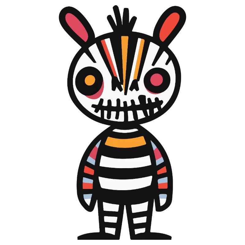 Zebra Halloween Comic Lustig