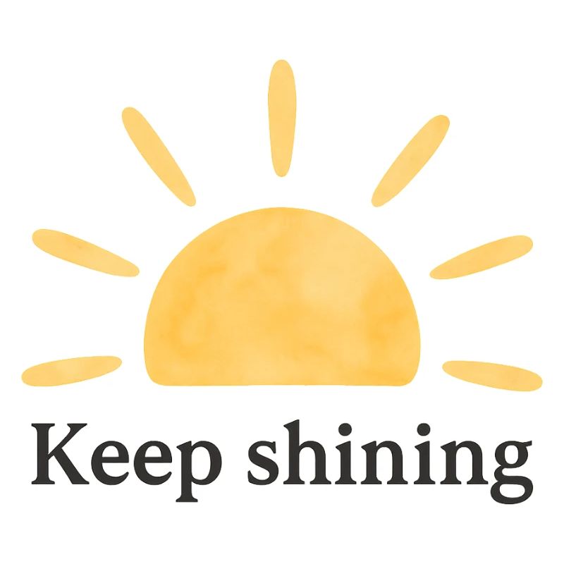 Keep Shining – Sonne – Minimalistisch