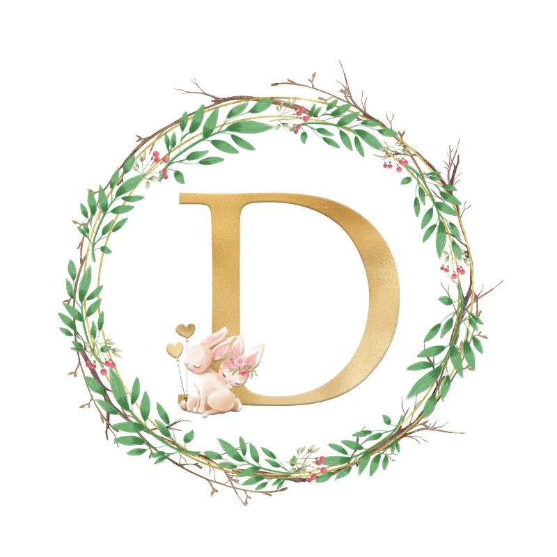 Customizable Monogram D