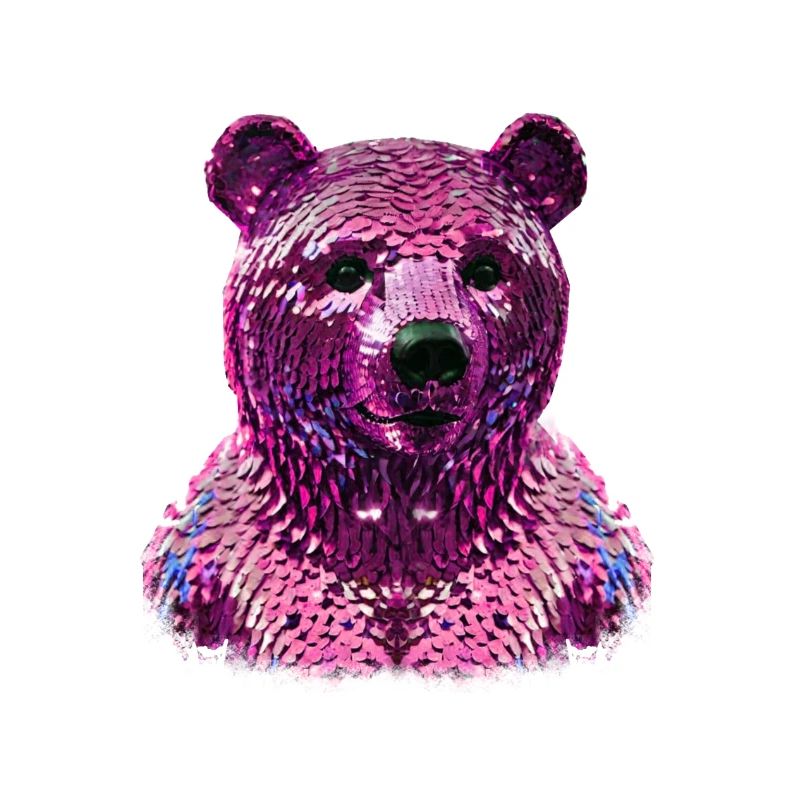 bär,pailletten,pinker bär,glänzend