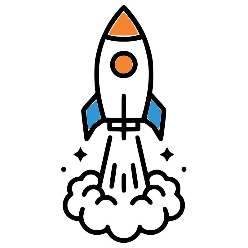 Comic spatial Rocket Launch