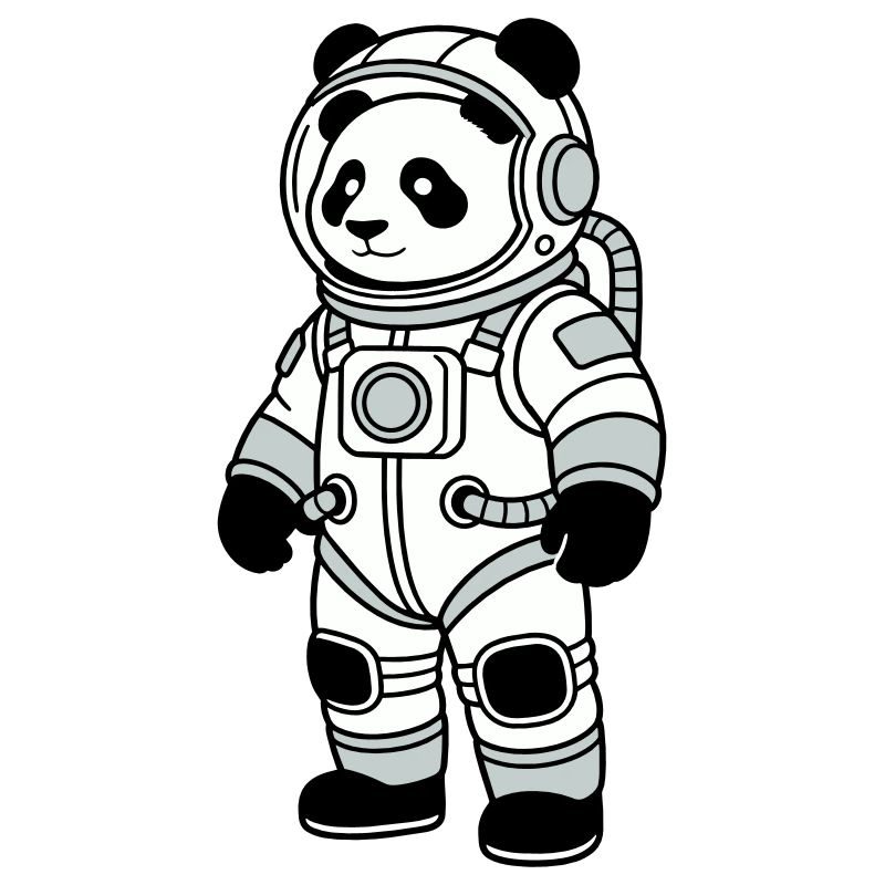Combinaison spatiale panda bear