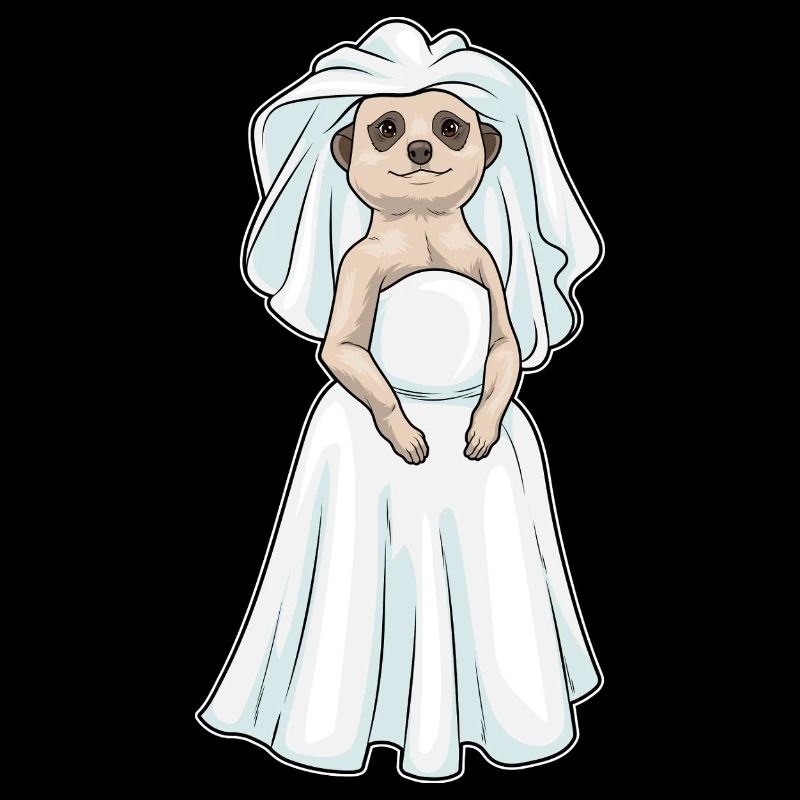 Erdmännchen Braut Schleier Hochzeit