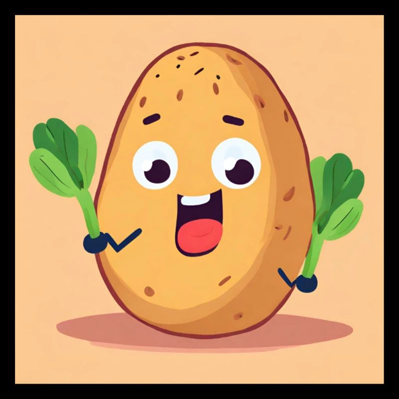 🥔 "Happy potato with leeks" 😄