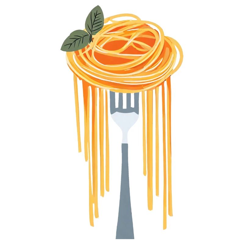 Spaghetti with fork