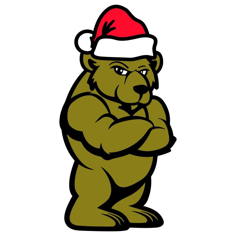 Bär Comic Weihnachten
