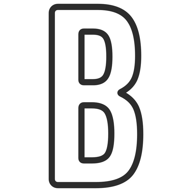 Buchstabe B Typodesign