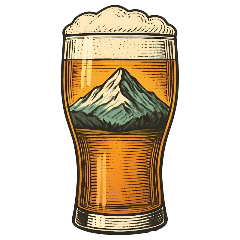 Berg im Glas Mountain-Bier Kunst