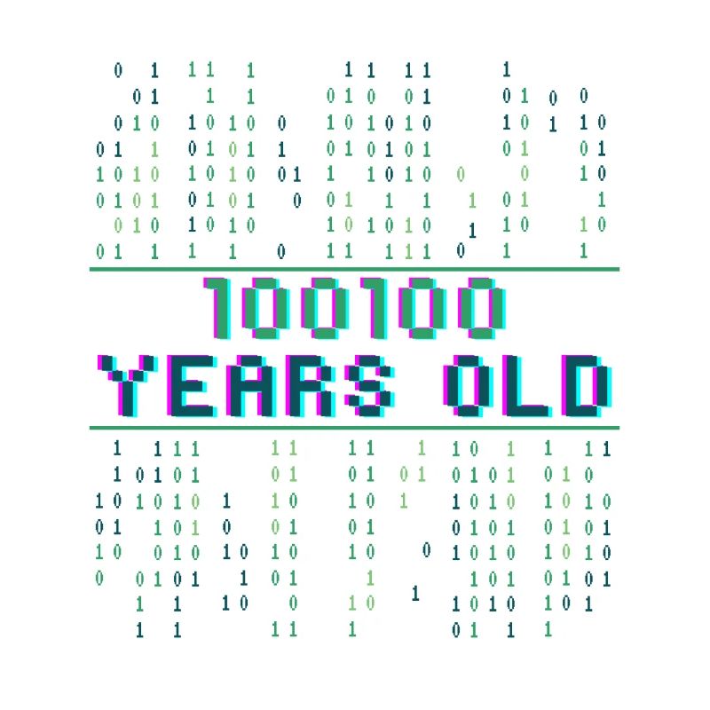36. Geburtstag 36 Jahre alt Binärcode Informatik