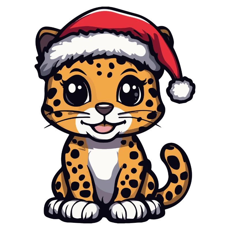 Leopard Christmas Cute