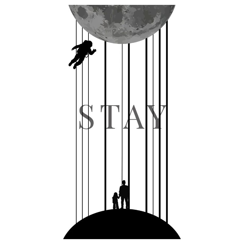 Weltall Interstellar mit Morse Code Stay