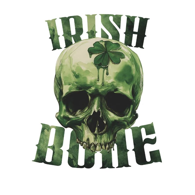 Irish Bone Green Skull St. Patricks Day