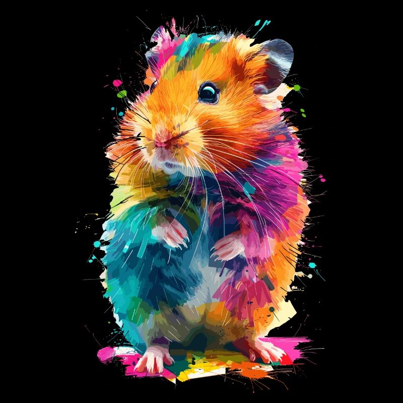 Niedlicher Hamster Regenbogenfarben