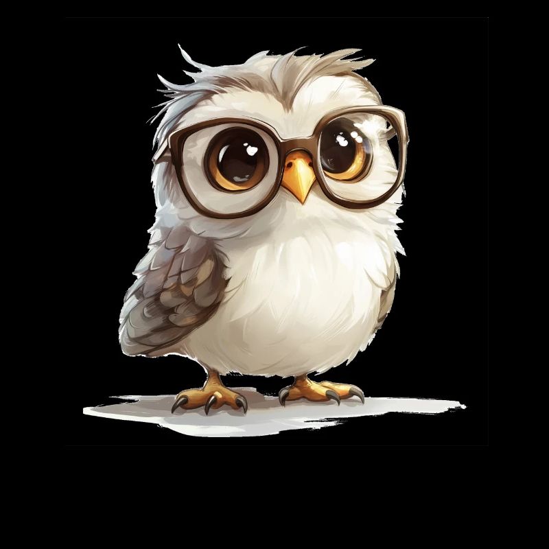 Süße Eule mit Brille