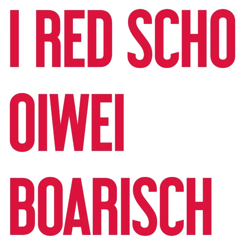 I red scho oiwei boarisch