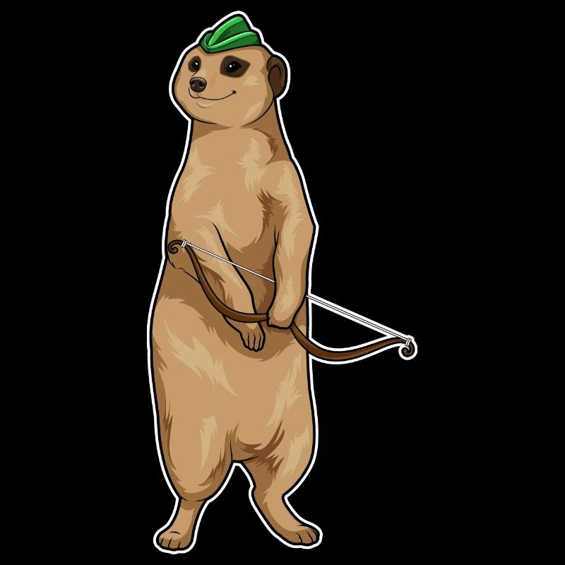 Erdmännchen Bogenschütze Bogen