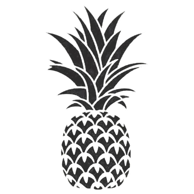 Einfache schwarze Ananas