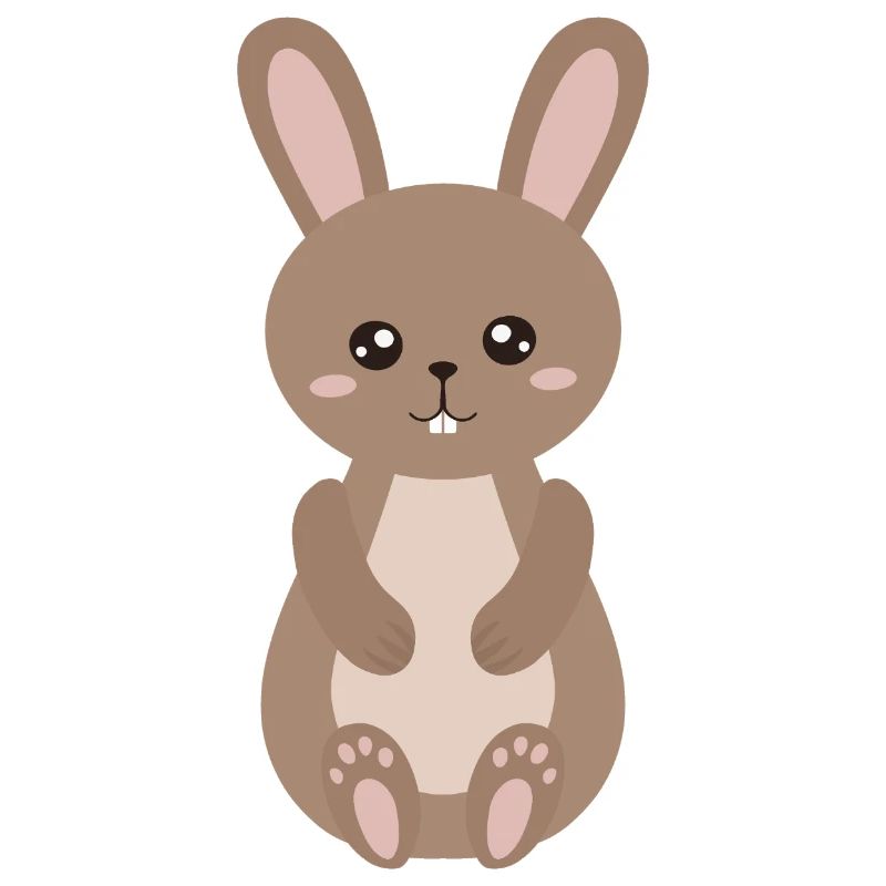 Charming Bunny Plush Illustration