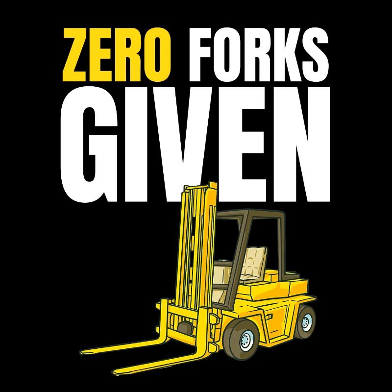 Lustiger Gabelstaplerfahrer Arbeiter Lager Null