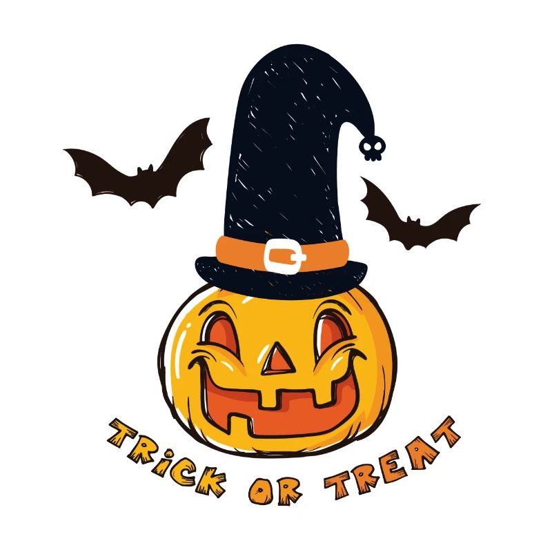Bat, Halloween Pumpkin, Witch, Trick or Treat