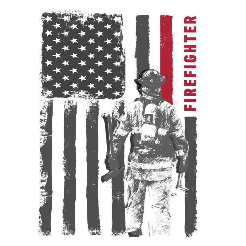 Firefighter Firefighter funny USA gift help