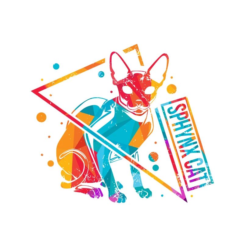 Sphynx Sphinx Katze Retro