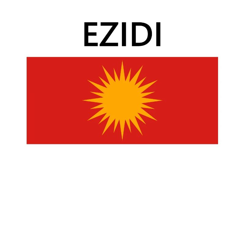 Drapeau ezidxan drapeau ezidi sur le dos
