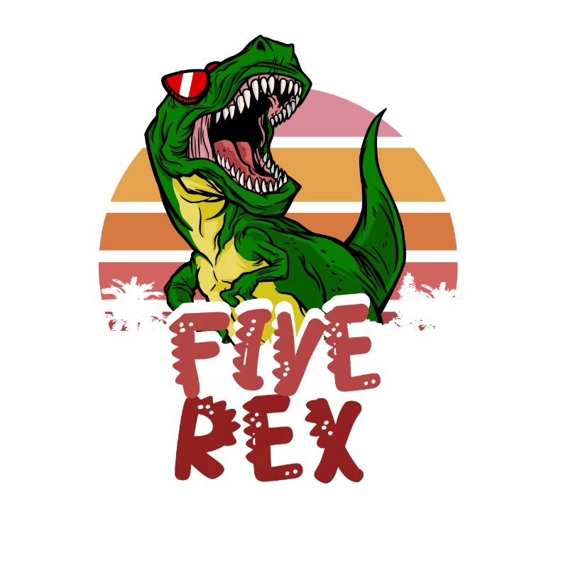 5. Geburtstag Junge five Rex Dinosaurier Dino