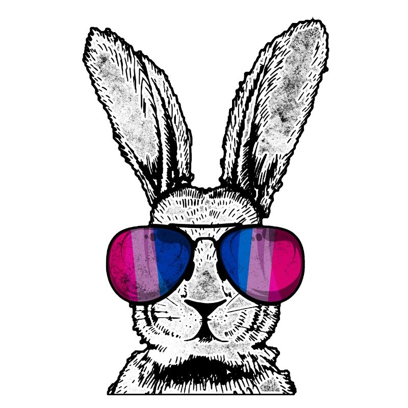 Bisexual Bi Pride Flag Rabbit