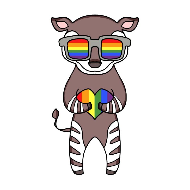 LGBT Tier Okapi Regenbogen