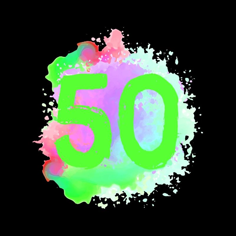 50 Zahl Klecks