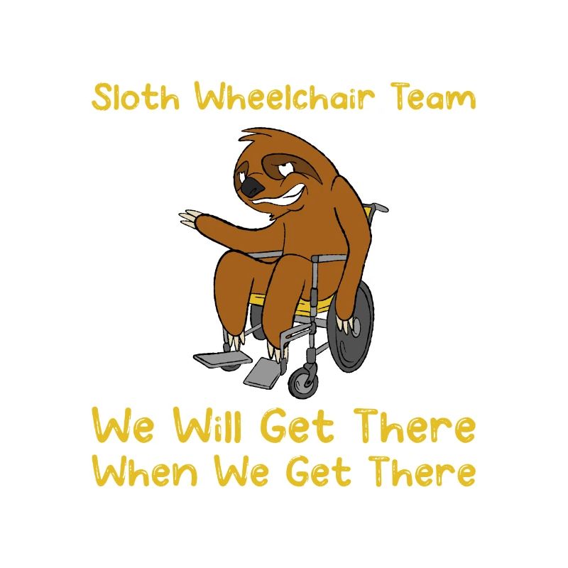 Faultier Rollstuhl Behindert Behinderung Geschenk