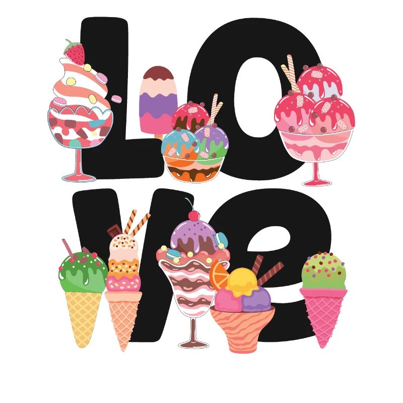 Ice Cream Cone Popsicle Love
