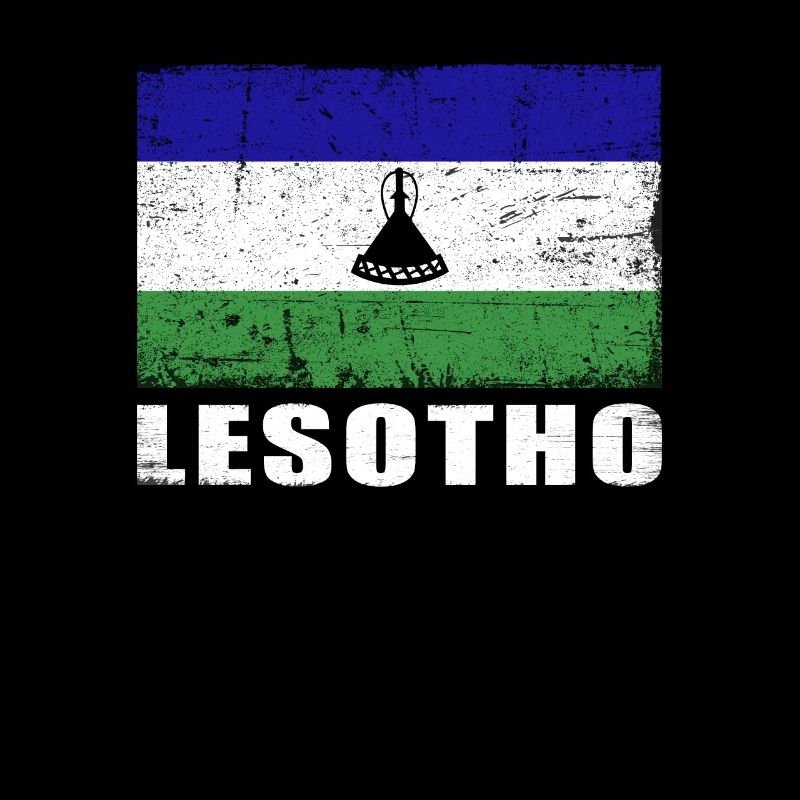 Lesotho Flag Grunge Lesotho Flag