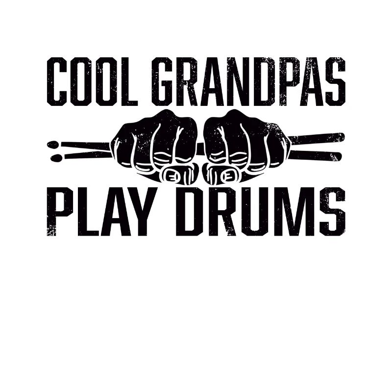 Cool Grandpas Play Drums Funny Gift For Drummer