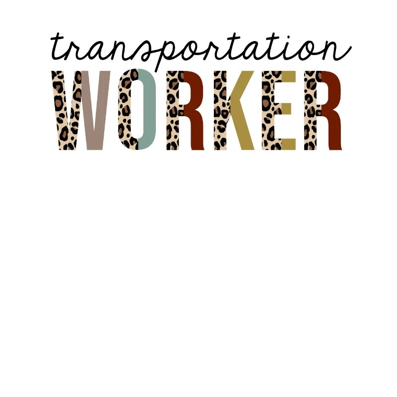 Transportation Worker Leopard Print Funny
