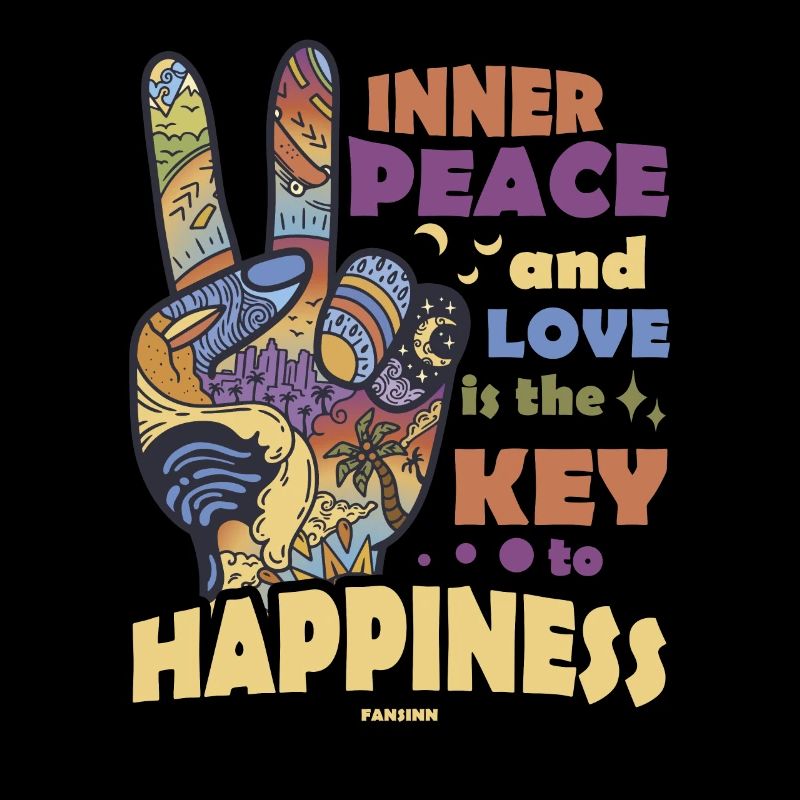 inner peace peace sign two fingers