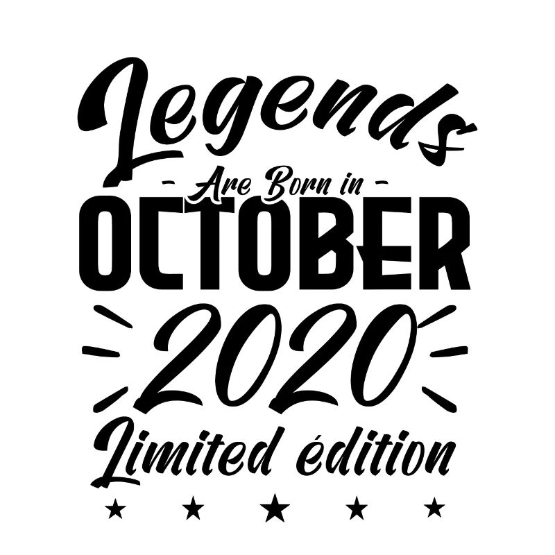 LEGENDS ARE BORN IN OCTOBER 2020 anniversary gift