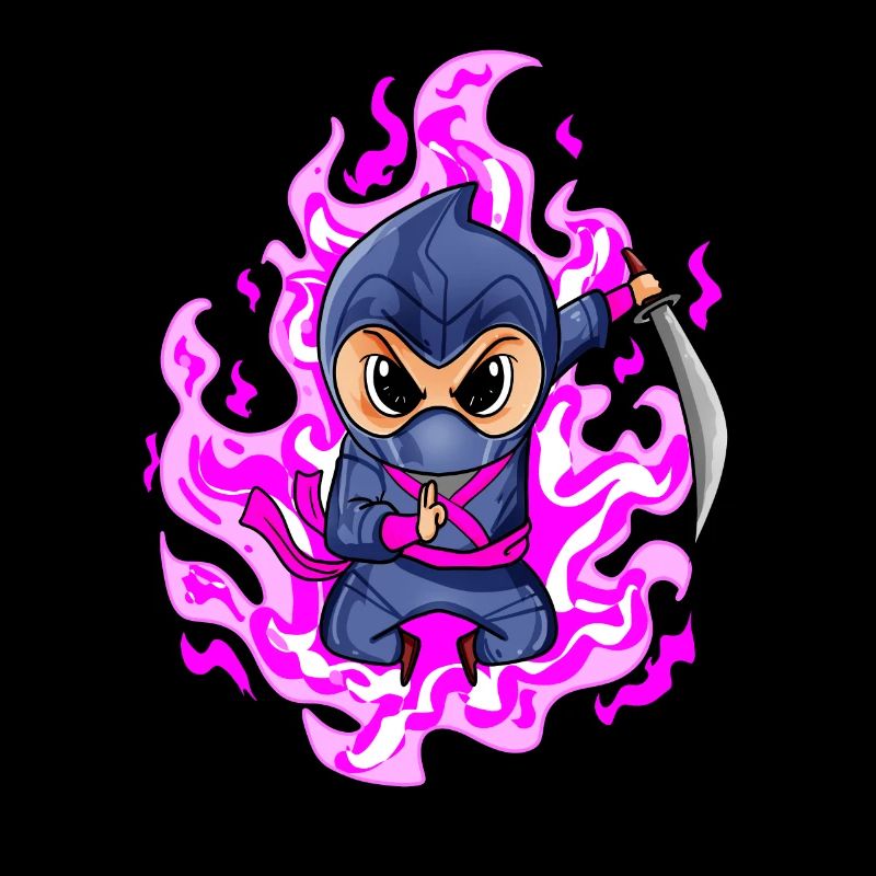 Ninja Mädchen in Rosa