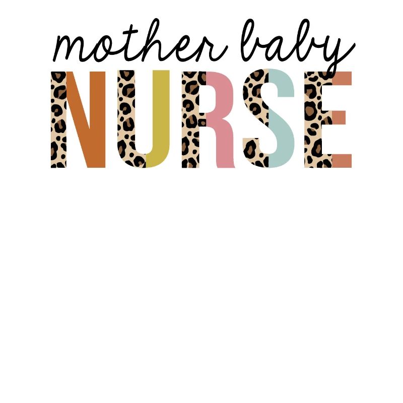 Mutter-Kind-Krankenschwester Leopard Print Registered RN