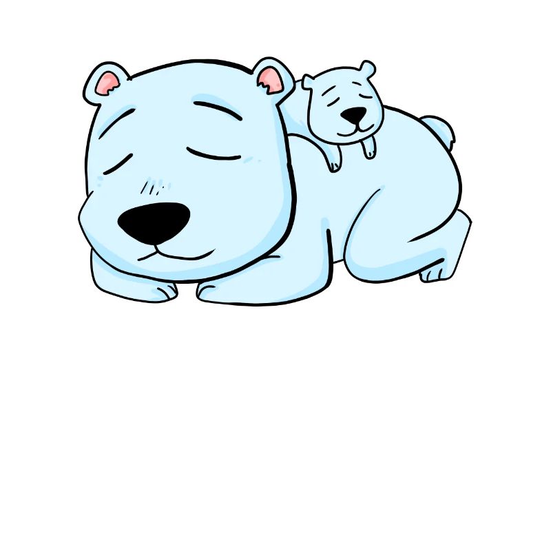 Eisbär mit Baby Eisbär