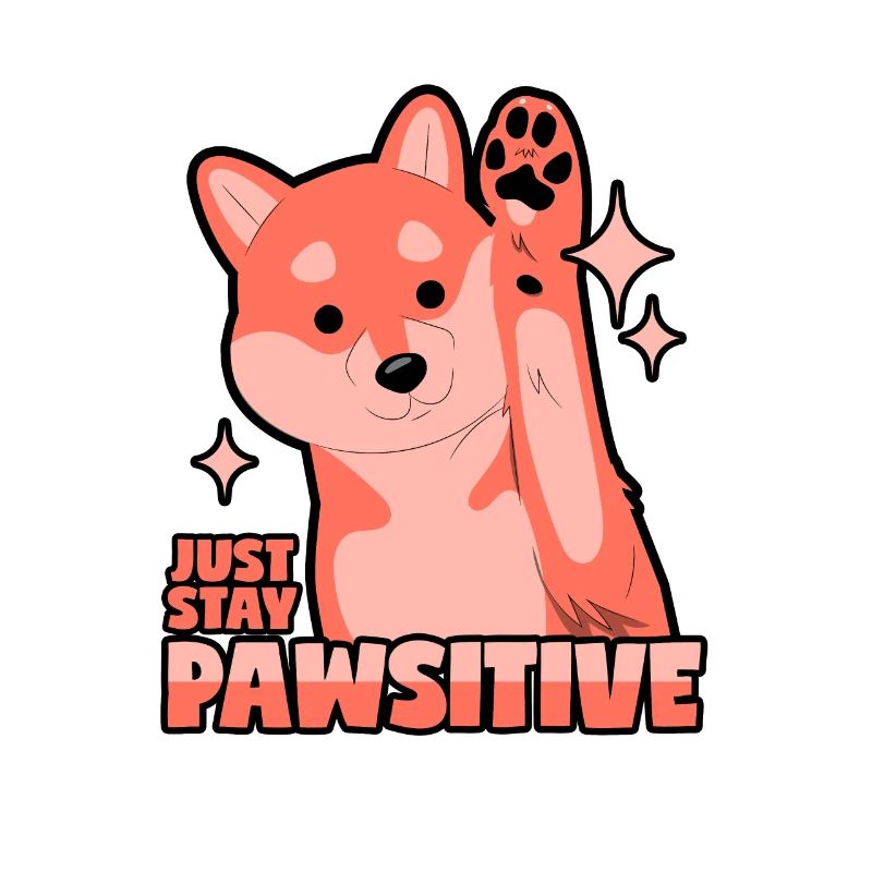 Optimistic dog: Pawsitive