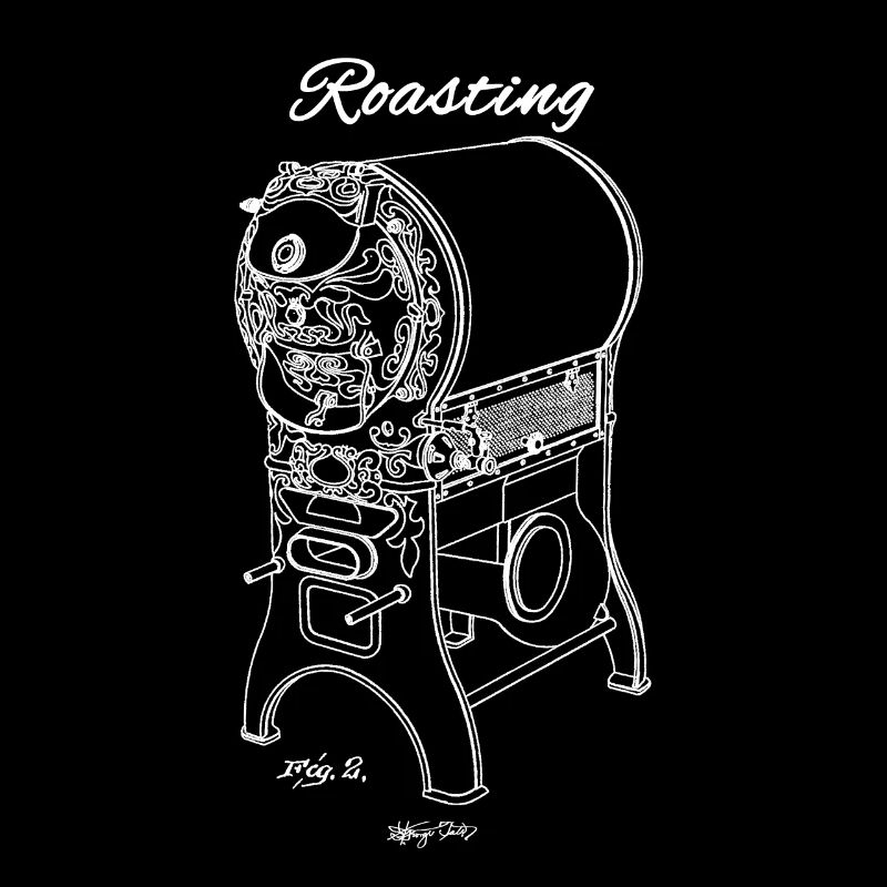 Roastery Coffee Beans Drawing Roasting Machine