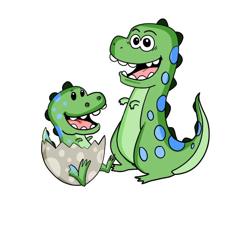 Dinosaur with baby dinosaur