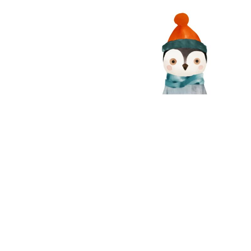 Poche poitrine de pingouin mignon