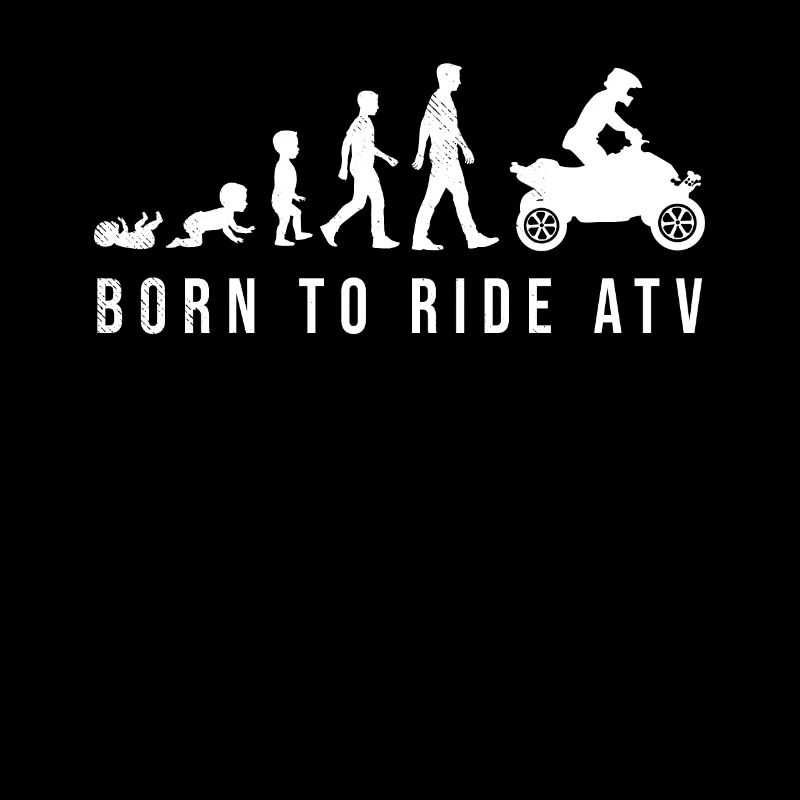 all terrain vehicles funny human evolution graphic