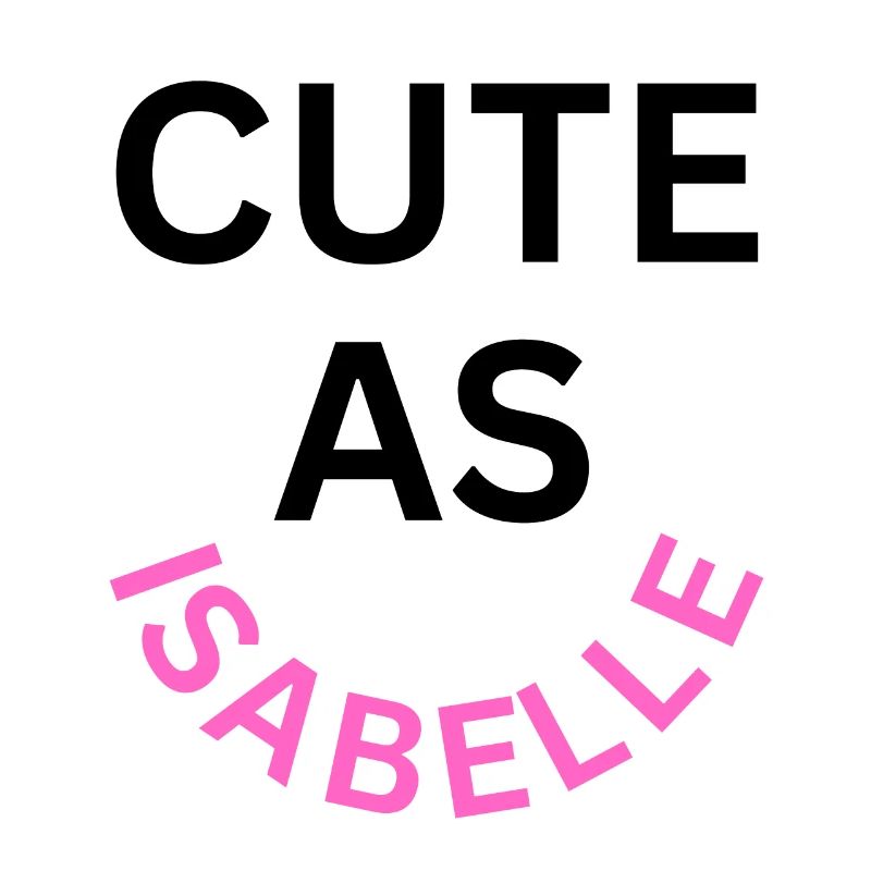 Cute as Isabelle Name