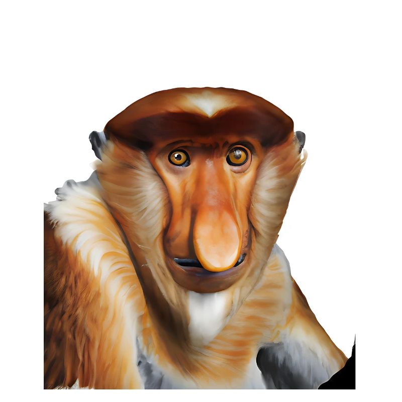 The exotic proboscis monkey