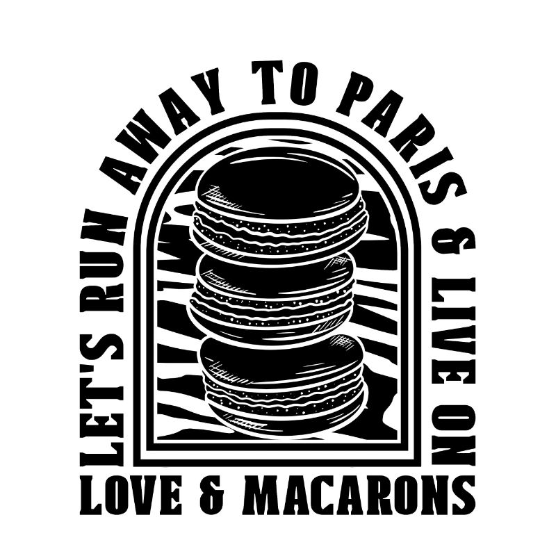 Let's Run Away To Paris Snacking Macaron Lover