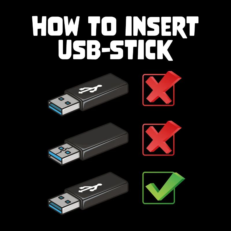 How To Insert USB Stick Funny Programmer Meme